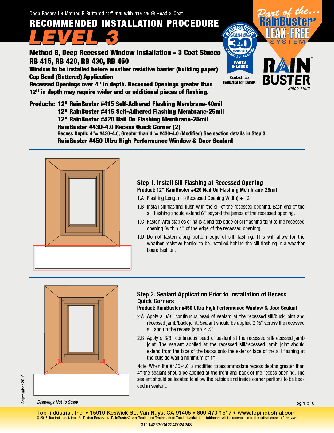 Deep Recess L3 Method B Buttered 420-12 with 415-25 @ Head 3-Coat 1608 -  Top Industrial, Inc.